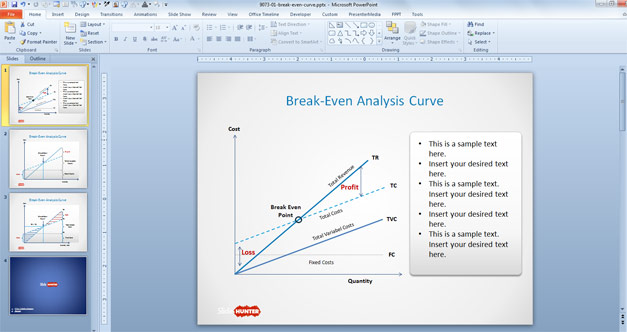 Break-Even Curve Design for PowerPoint