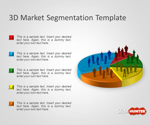 3D Market Segmentation PowerPoint Template