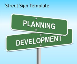 Street Sign PowerPoint Template