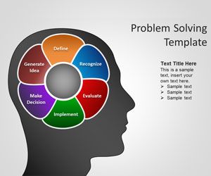 Brain PowerPoint Template for Problem Solving Presentations