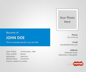 Resume PowerPoint Template (CV template)