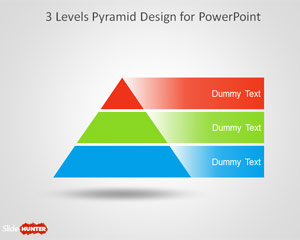 3 Level Pyramid Template for PowerPoint