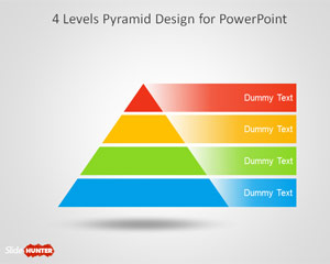 4 Level Pyramid Template for PowerPoint