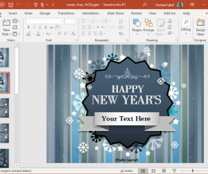 2020 winter new year powerpoint template