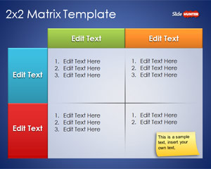 2×2 Matrix Template for PowerPoint