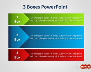 Three Boxes PowerPoint Template