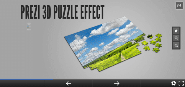 3D puzzle effect Prezi template