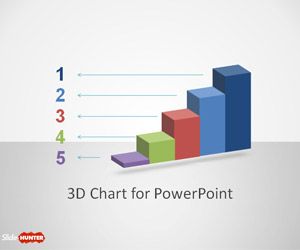 3D Concept Bar Chart Design for PowerPoint