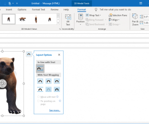 3d model in outlook