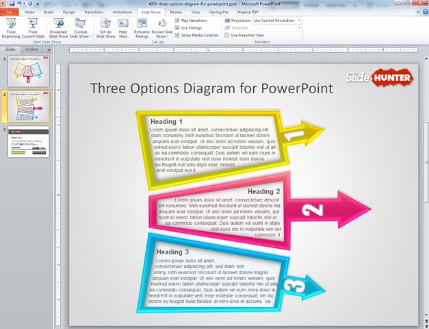 3 steps diagram