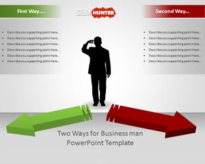 Two Ways Business Decision Template for PowerPoint Presentations