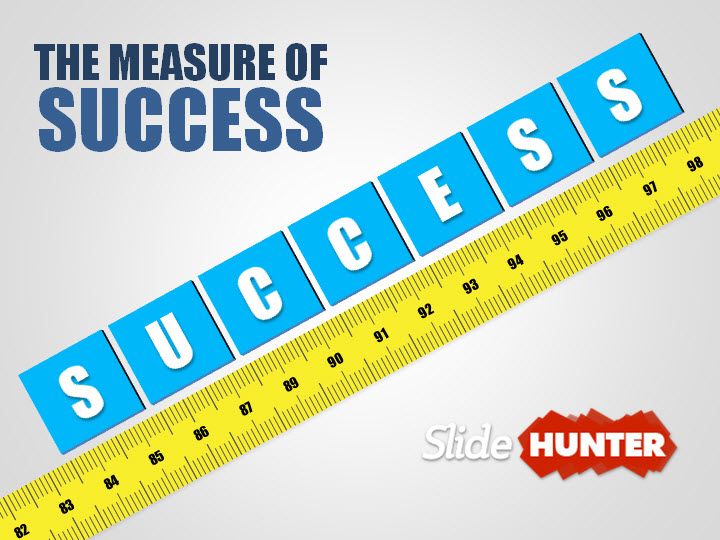 3D Measuring Success PowerPoint Template