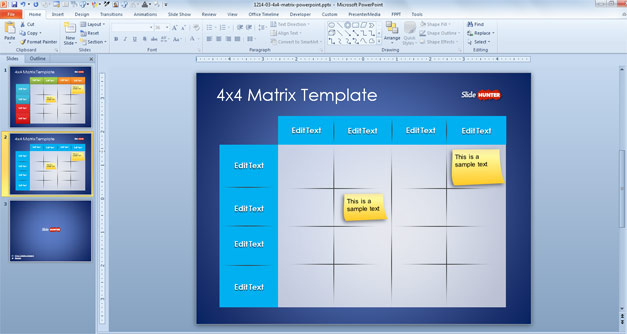 Free Matrix 4x4 Slide Design