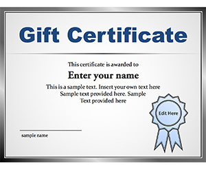 Gift Certificate Template for PowerPoint