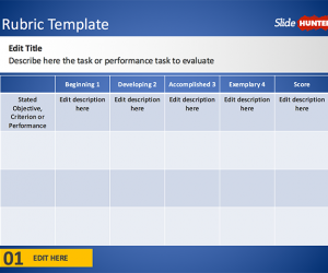 Free Rubric Template for PowerPoint