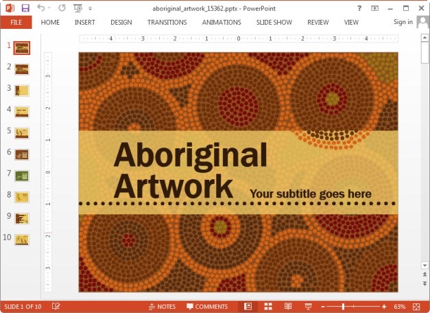 Aboriginal artwork slide designs