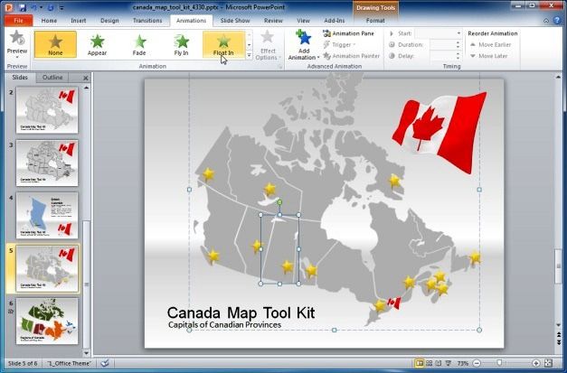 Add Animation Effects To Canadian Map