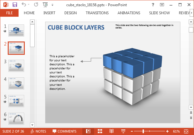 Animated 3D cubes for PowerPoint