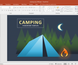 Animated Camping Trip PowerPoint Template