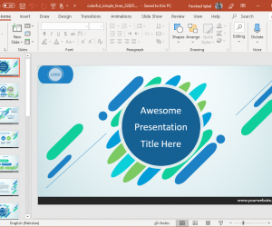 Animated Colorful Simple Lines PowerPoint Template