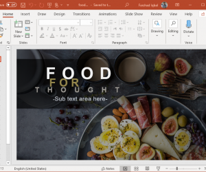 Animated Food for Thought PowerPoint Template