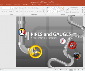 Animated Gauges And Pipes PowerPoint Templates