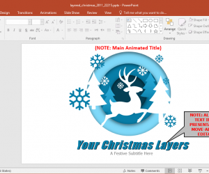 Animated Layered Christmas PowerPoint Template