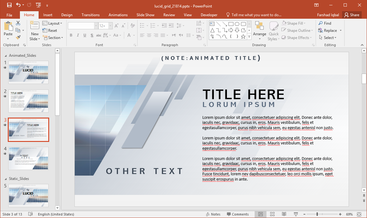 Animated Metal PowerPoint Template