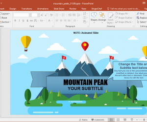 Animated Mountain Peaks PowerPoint Template