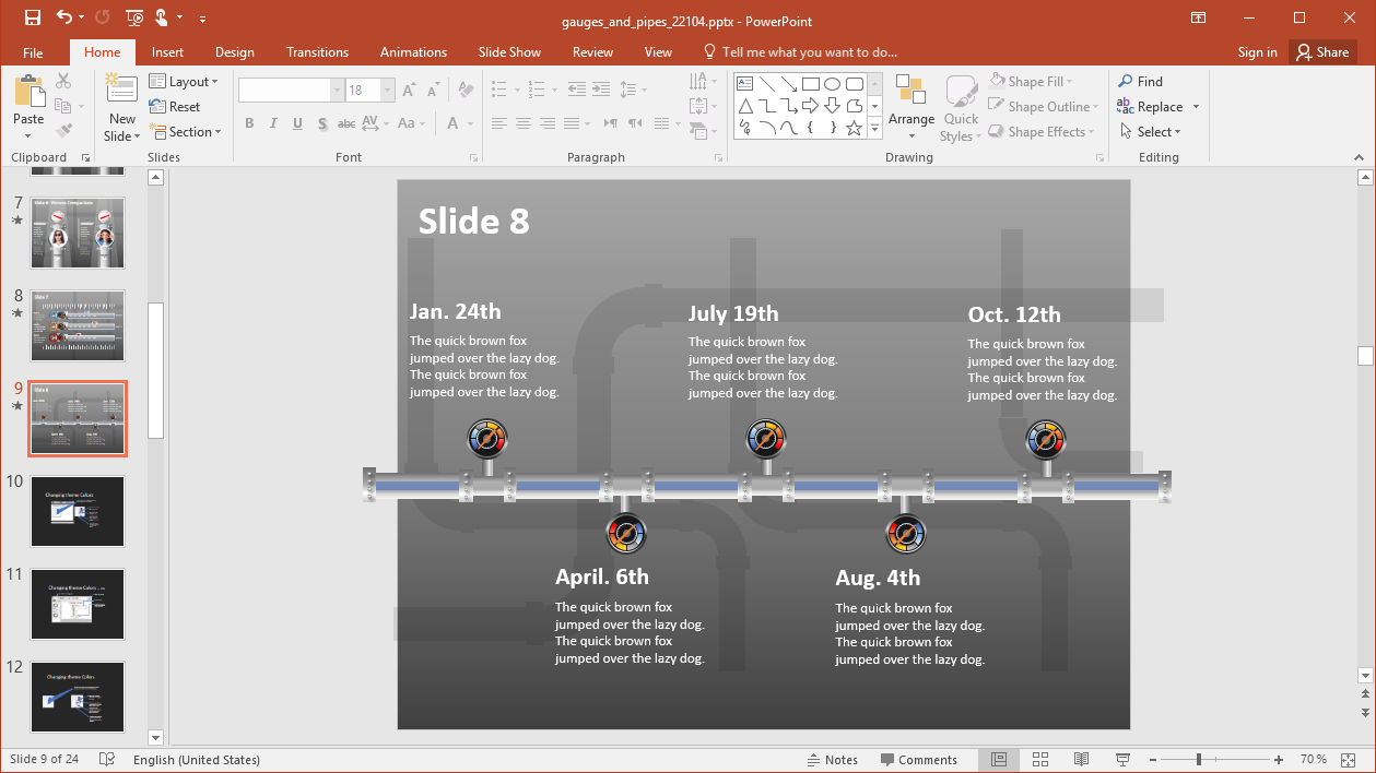 Animated Pipe Timeline