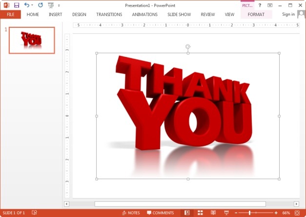 Animated PowerPoint Thank You clip art