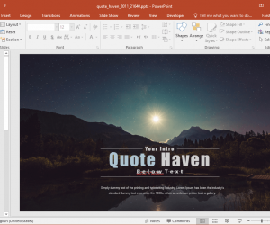 Animated Quote Haven PowerPoint Template