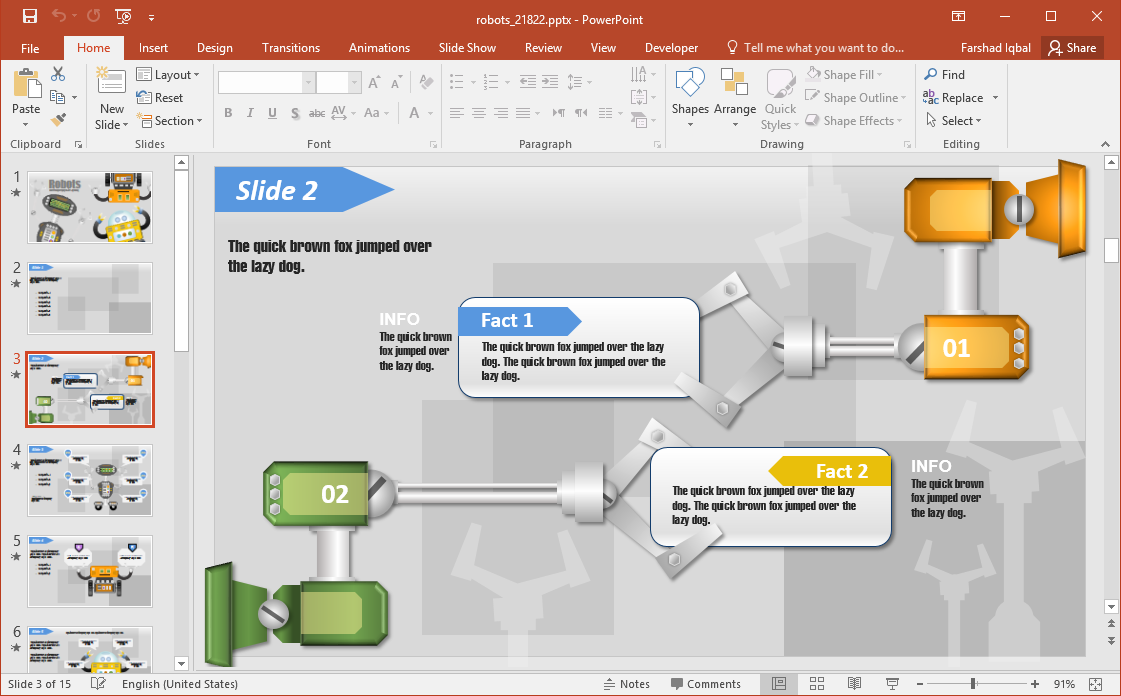 Animated Robot Slides