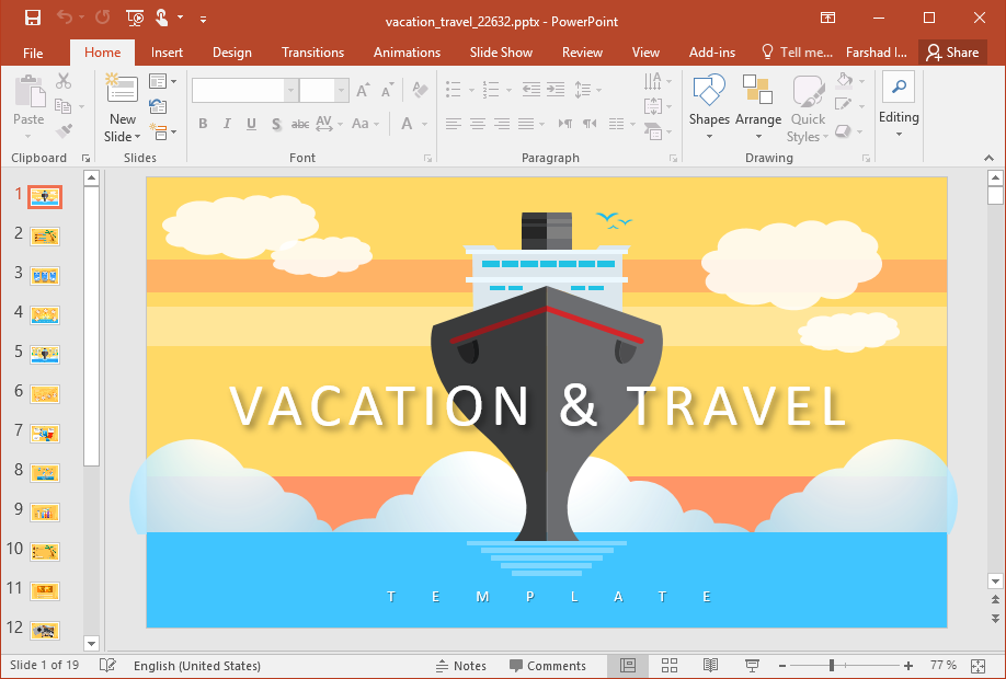 Animated Vacation & Travel Presentation Template