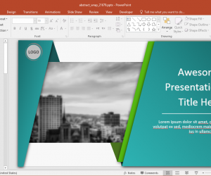 Animated Wrapping Shapes PowerPoint Template