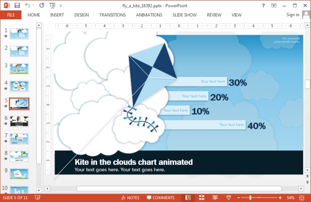 Animated chart slide