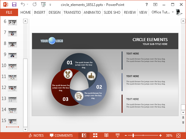 Animated circle slides