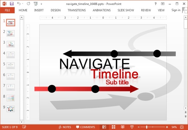 Animated custom timeline template for PowerPoint