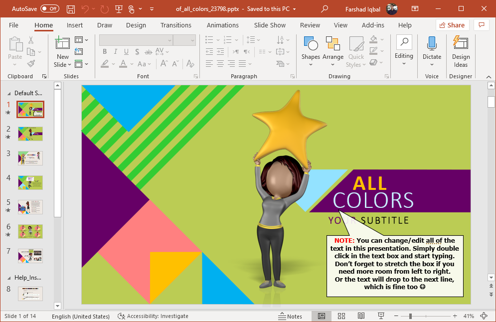 Animated diversity PowerPoint template