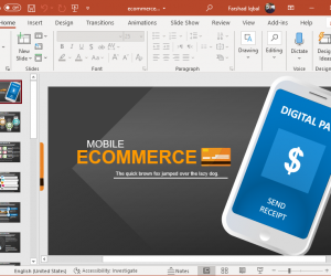 Animated ecommerce template for PowerPoint