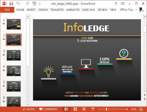 Animated info ledge presentation template