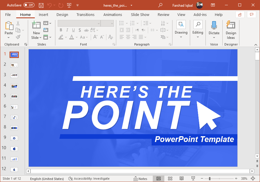 Animated make your point PowerPoint template