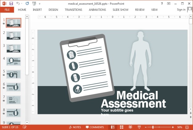 Animated medical powerPoint template