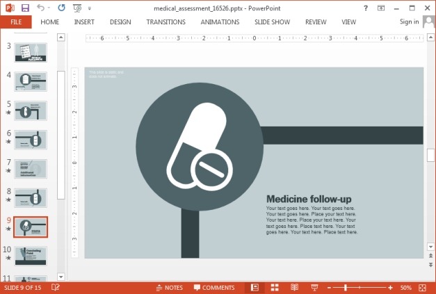 Animated medical slides