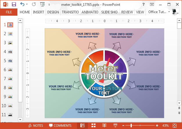 Animated meter toolkit for PowerPoint