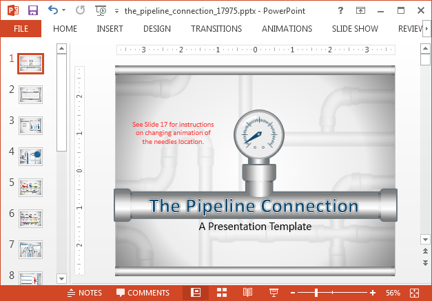 Animated project pipeline PowerPoint template