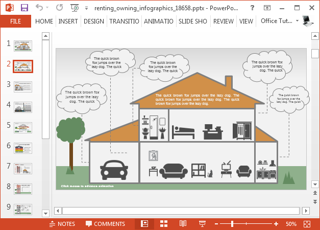 Animated real estate PowerPoint template design