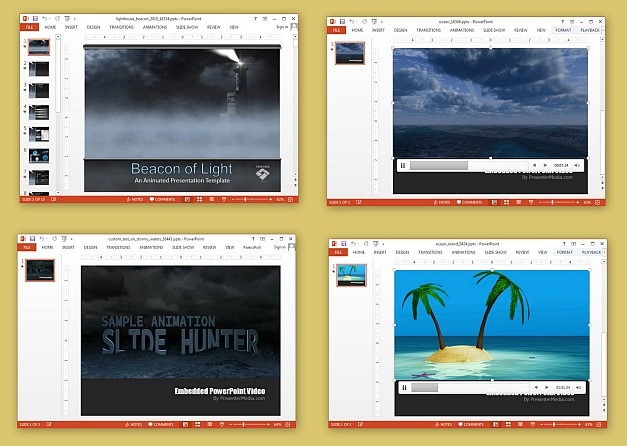 Animated sea PowerPoint templates