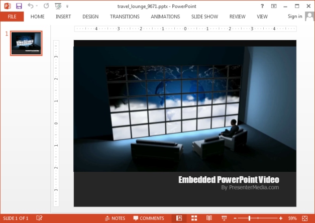 Animated travel lounge PowerPoint video template