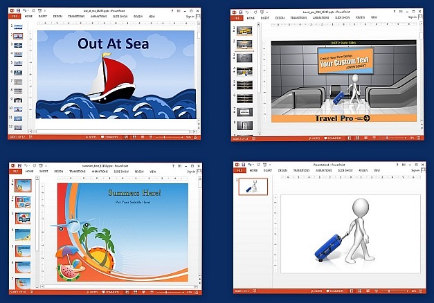 Animated vacation templates for PowerPoint